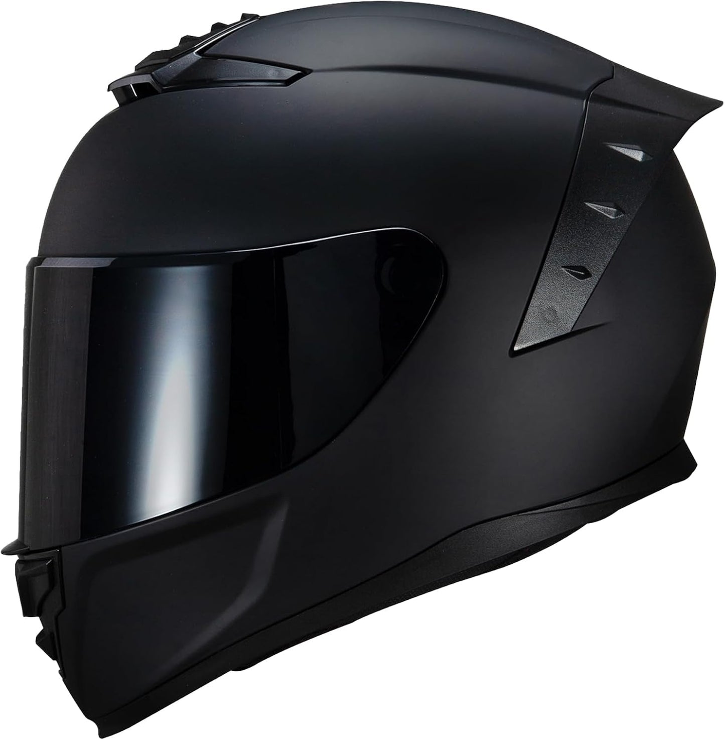 Casco motocicleta cara completa visera negra aprobado DOT