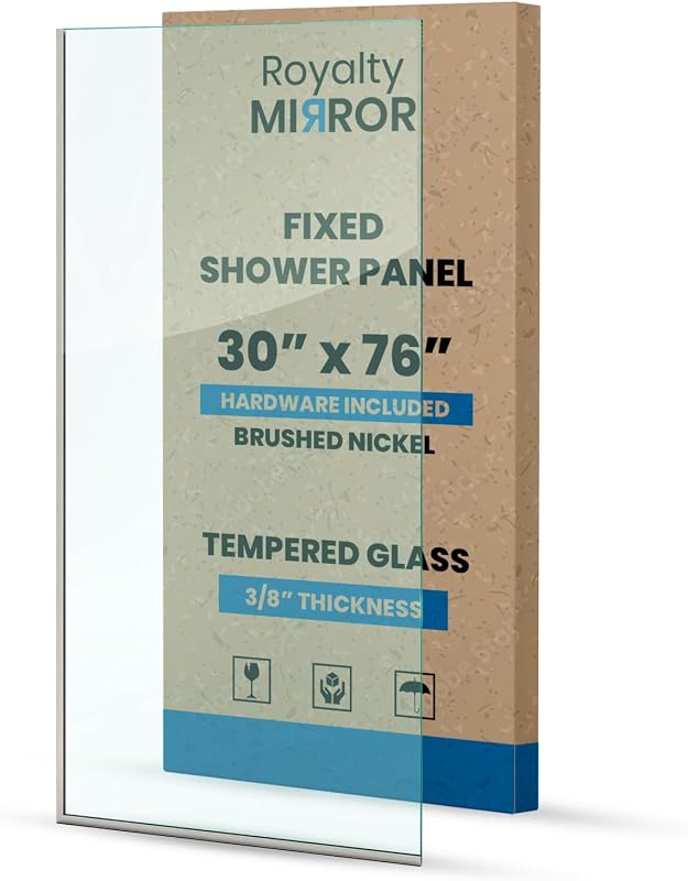 Pantalla ducha fija vidrio templado 30x76pulg