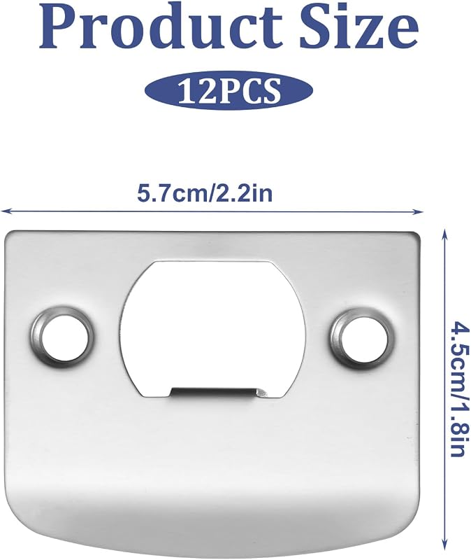 Set 12 Pzas Cerrojo Seguridad Acero Inox Puerta Oficina