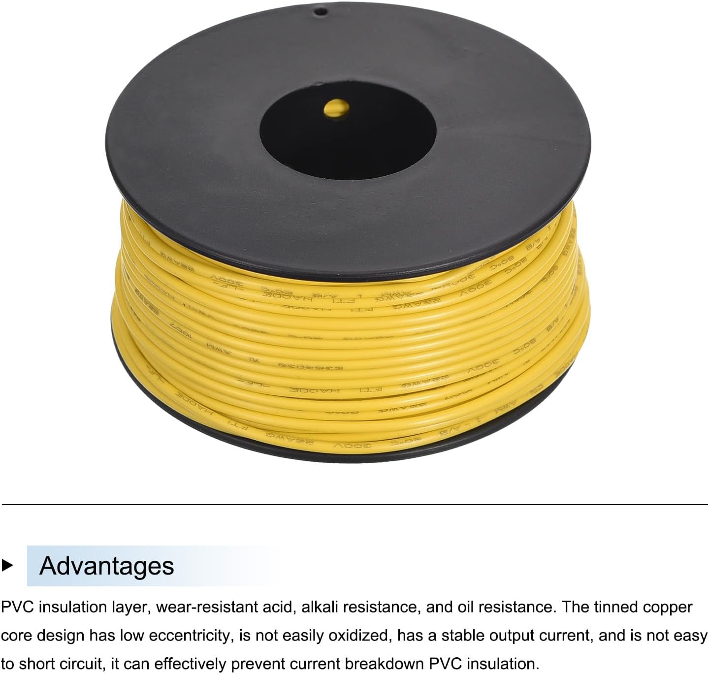 Alambre trenzado PVC 22AWG cobre estañado UL1007 30m