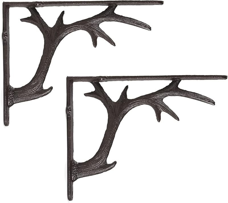 Soporte hierro fundido diseño antiguo 7.6" 2 Pzas