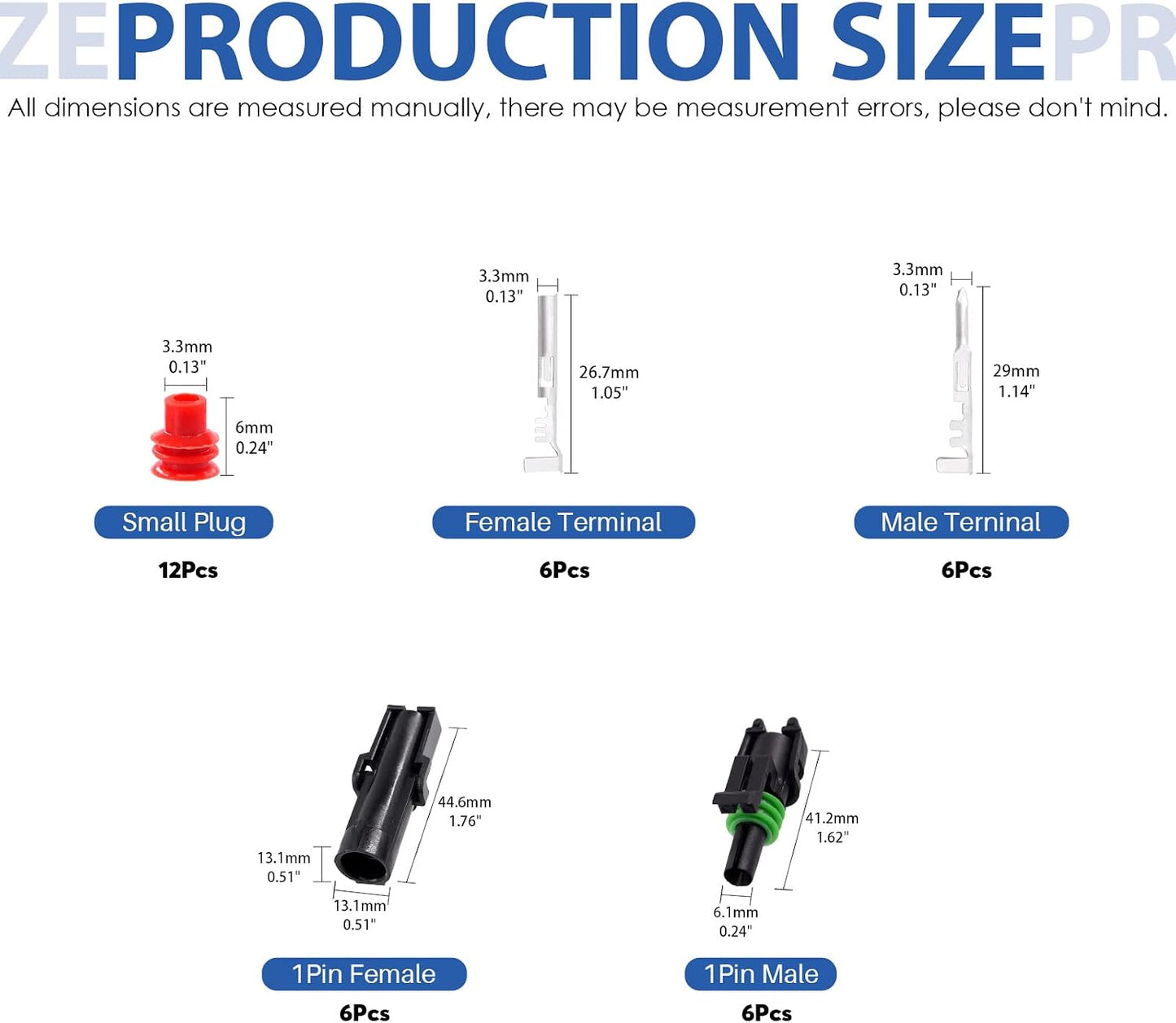 36 Pzas Kit Conectores Cable Auto 1 Pin Impermeables
