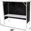Barra fiesta plegable negra con estante y bolsa transporte
