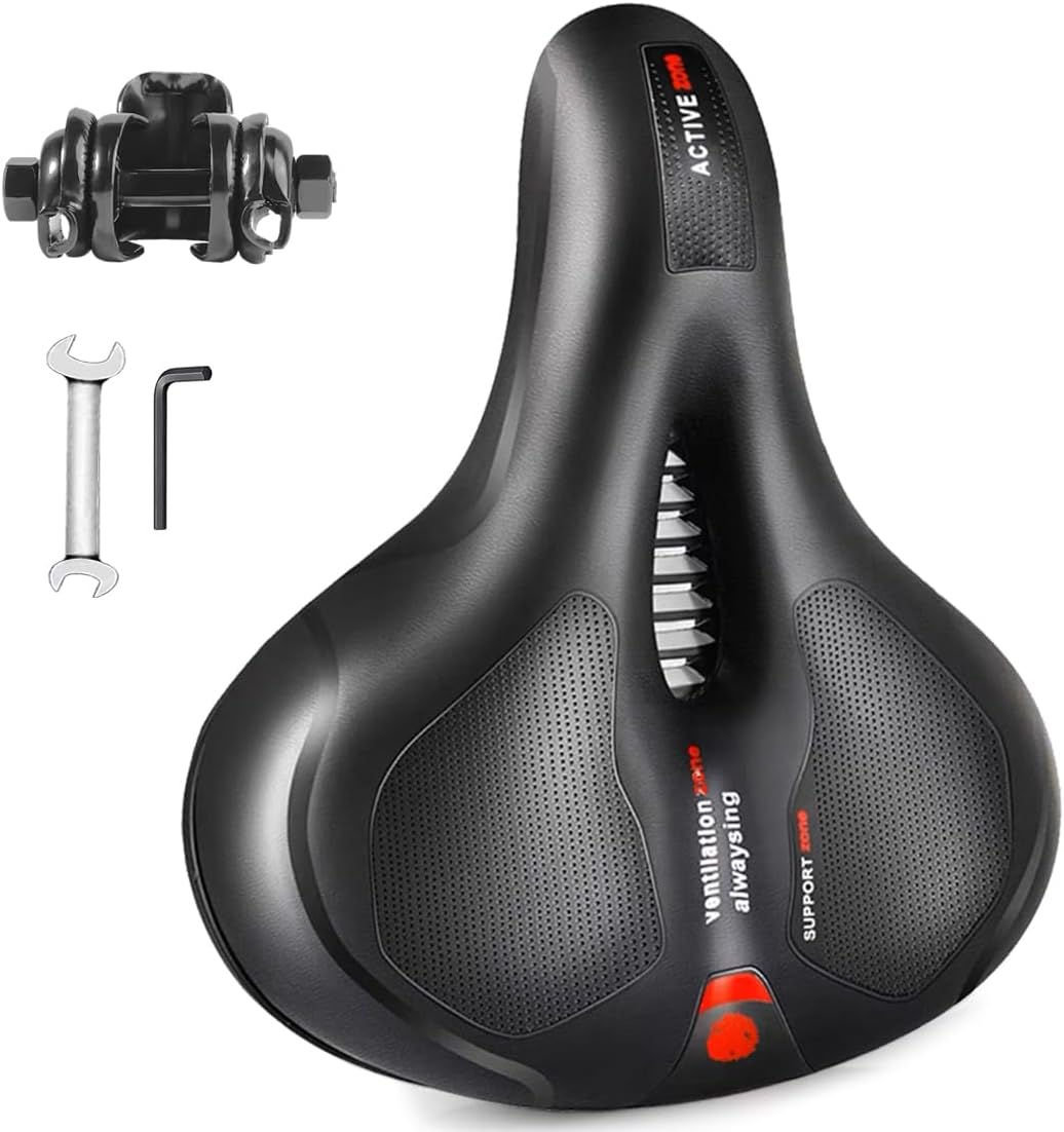 Asiento bicicleta espuma viscoelástica doble bola absorción