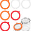 Sellos de goma para frascos de vidrio 3.74 x 2.76 pulgadas blancos