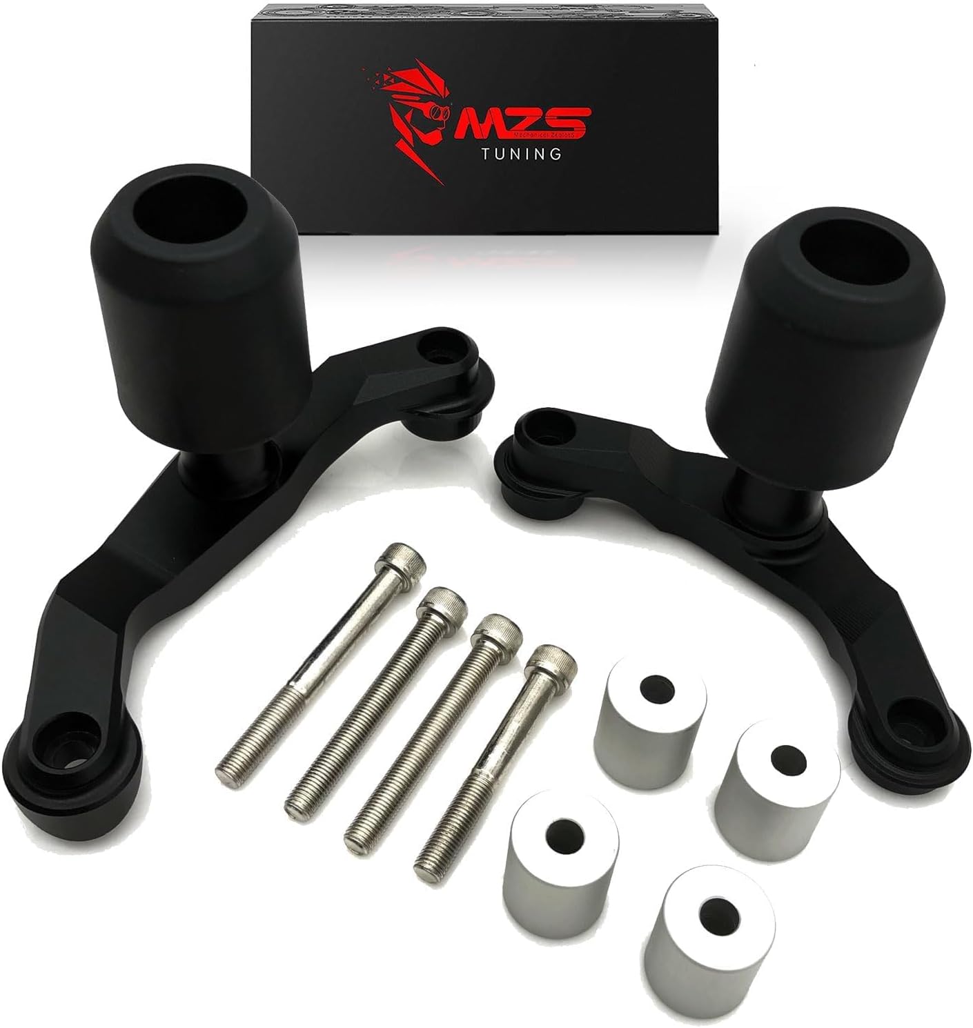 Protectores marco motocicleta aluminio negro comp ZH2 20-24