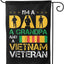 Bandera EE.UU. texto inglés Día del Padre hogar jardín