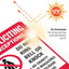 Letrero No Soliciting Metal Aluminio 7x9.8 Pulg Resistente