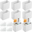 Organiz. pared 8uds estante flotante adhesivo blanco