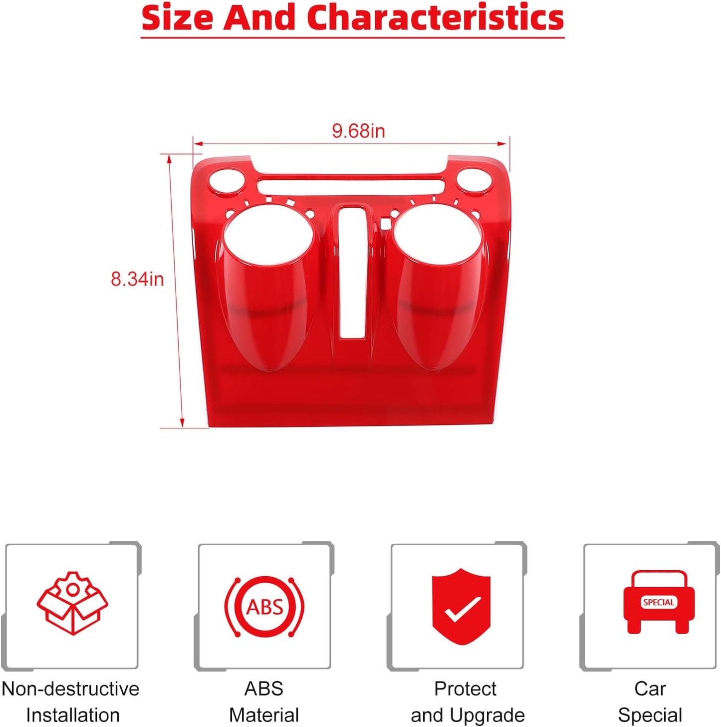 Cubierta panel consola Chevrolet Camaro 10-15 Rojo