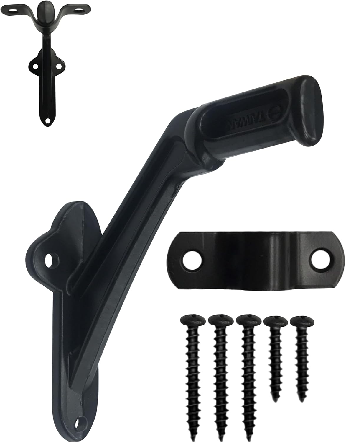 Soporte barandilla pared bronce aceitado negro set 3
