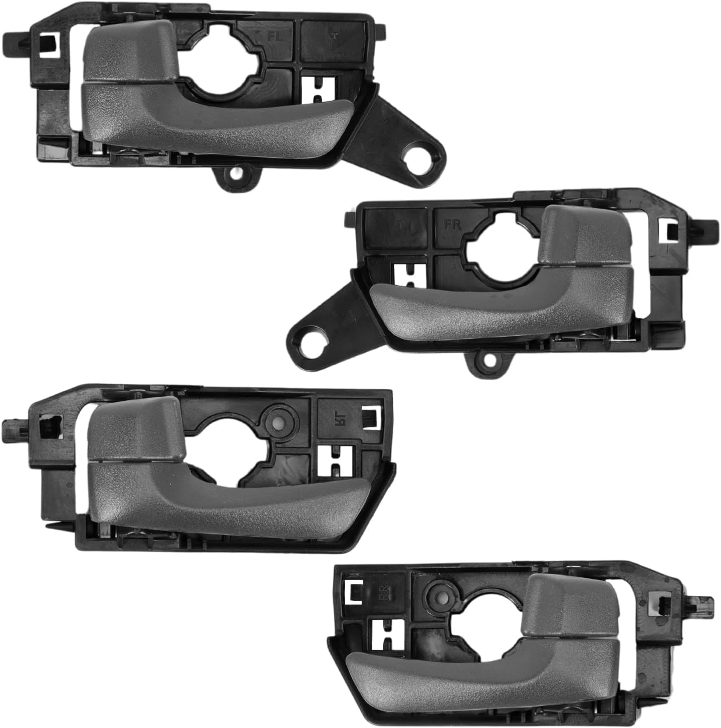 Set 4 Manijas Puerta Sonata Textura Negra
