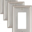4 Pzas Cubiertas Níquel Cepillado Salida Metal 3.15x4.88pulg