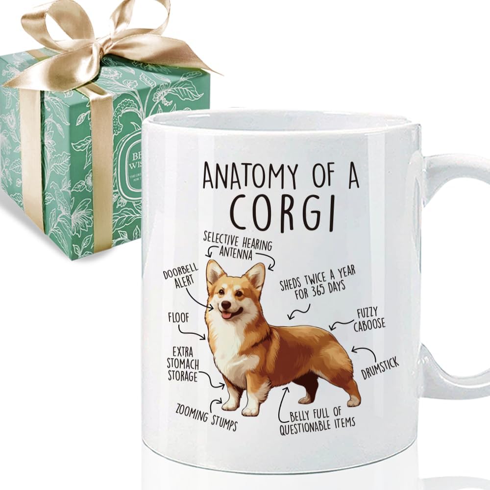 Taza Café Corgi Regalo para Amantes de Perros 11oz