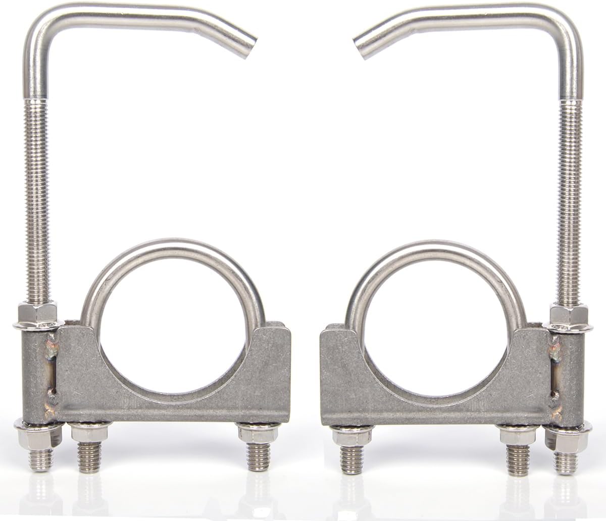 Abrazadera escape acero inox 2.5" varilla colgante