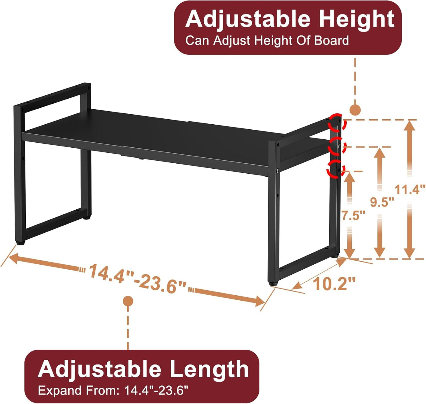 Estantes cocina expandibles metal resistente 110lb