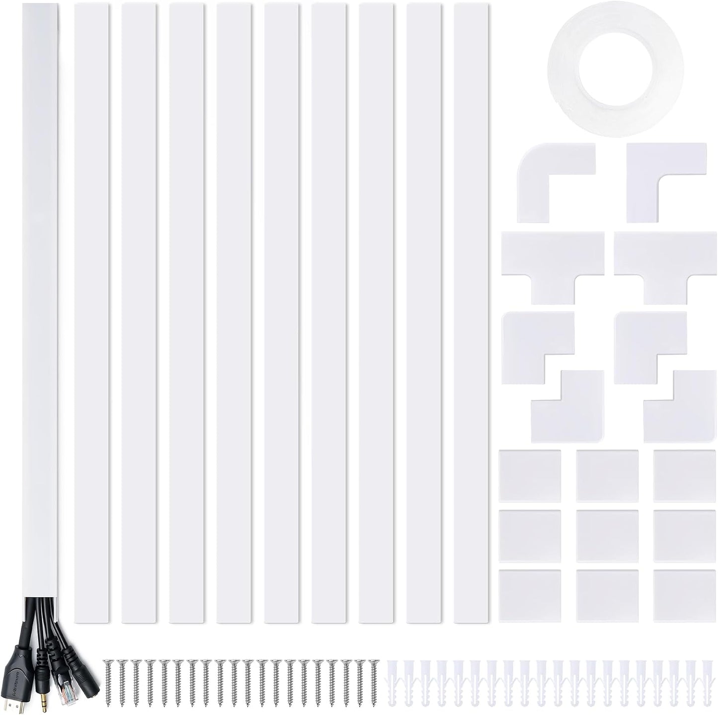 Kit ocultador cables 157pulg para pared TV