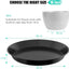 6 Platillos para Plantas 12-22pulg Plástico Negro