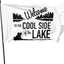 Bandera bienvenida lago 3x5ft ojales latón decoración
