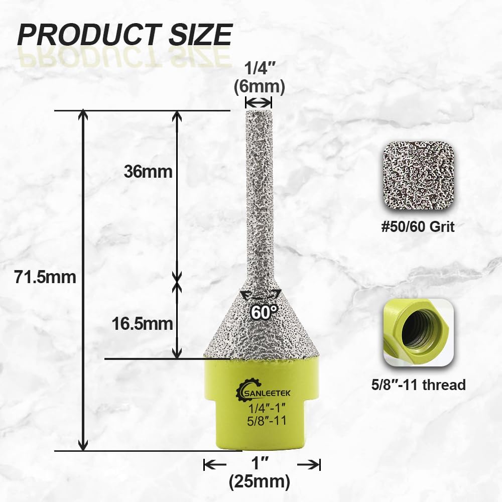 Brocas diamante biseladas para azulejos cerámica porcelana