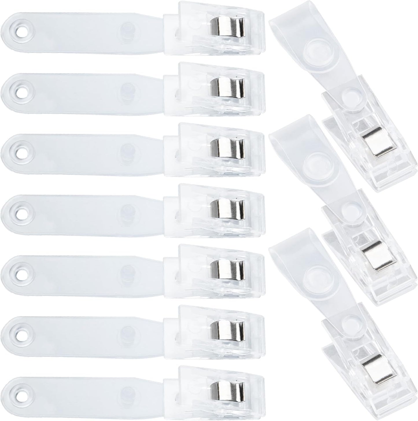 10 Clips Transparentes para Bandera Jardín Antiviento