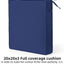 2 Cojines Asiento Exterior 20x20x3" Impermeables Azul