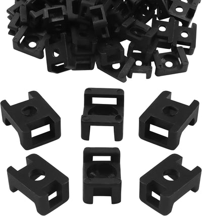 100 Pzas Soporte Cables M4/M5 Negro Tipo Silla para Hogar Oficina