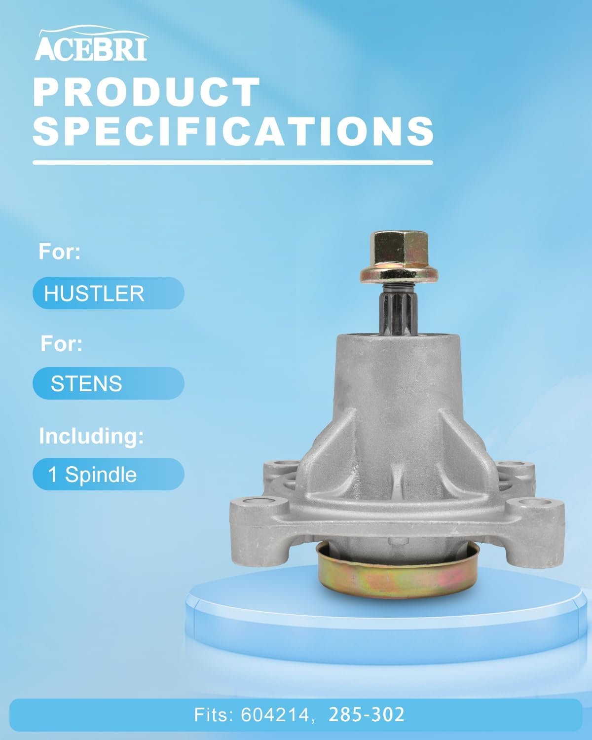 Husillo cubierta para Hustler 36-52pulg 3 Pzas