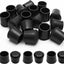 Fundas redondas PVC para patas muebles antideslizante negro 20uds