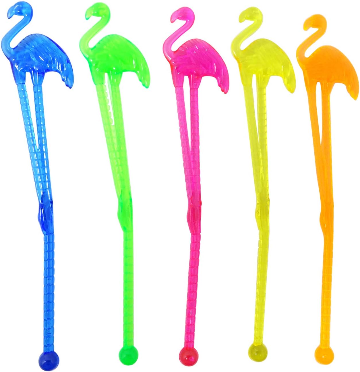 50 Pzas Stirrers Cóctel Flamingo Tropical