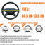 Funda volante cuero antiderrap 15" universal