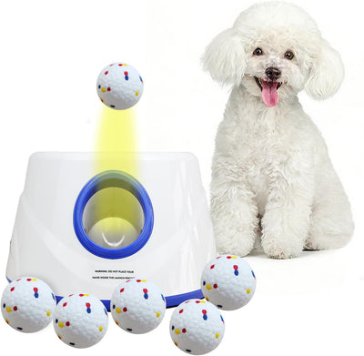 Lanzador automático de bolas para perros 3 distancias 6 bolas ETPU