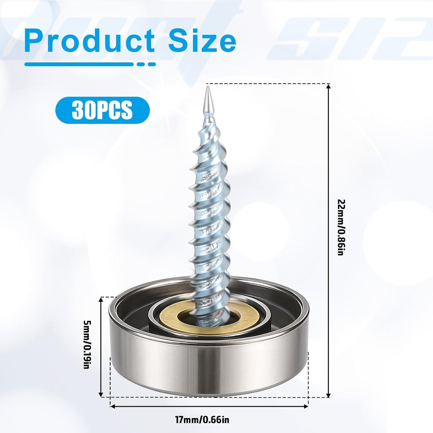 30 S Decorativas Acero Inox 0.63pulg para Letreros