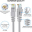 Cable Ethernet Cat6 20ft RJ45 para PC TV impresora gris