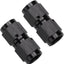 Adaptador 4AN hembra aluminio negro 2 Pzas