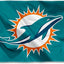 Bandera Miami Dolphins 3x5 para Decoración de Habitación
