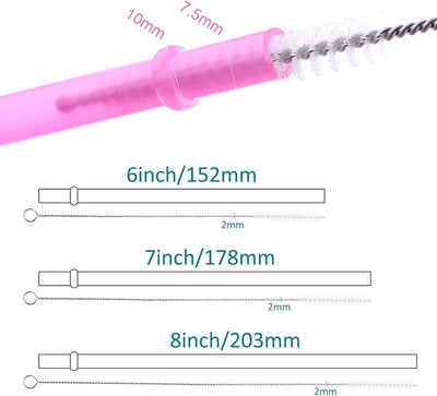 Pajitas plástico reutilizables 7pulg para mini tarro 12 colores