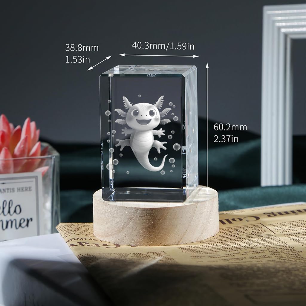Luz nocturna ajolote 3D para niños regalo emocional