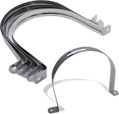 10 Abrazaderas Acero Inox M63 2.5pulg Correa 2 Agujeros Soporte U
