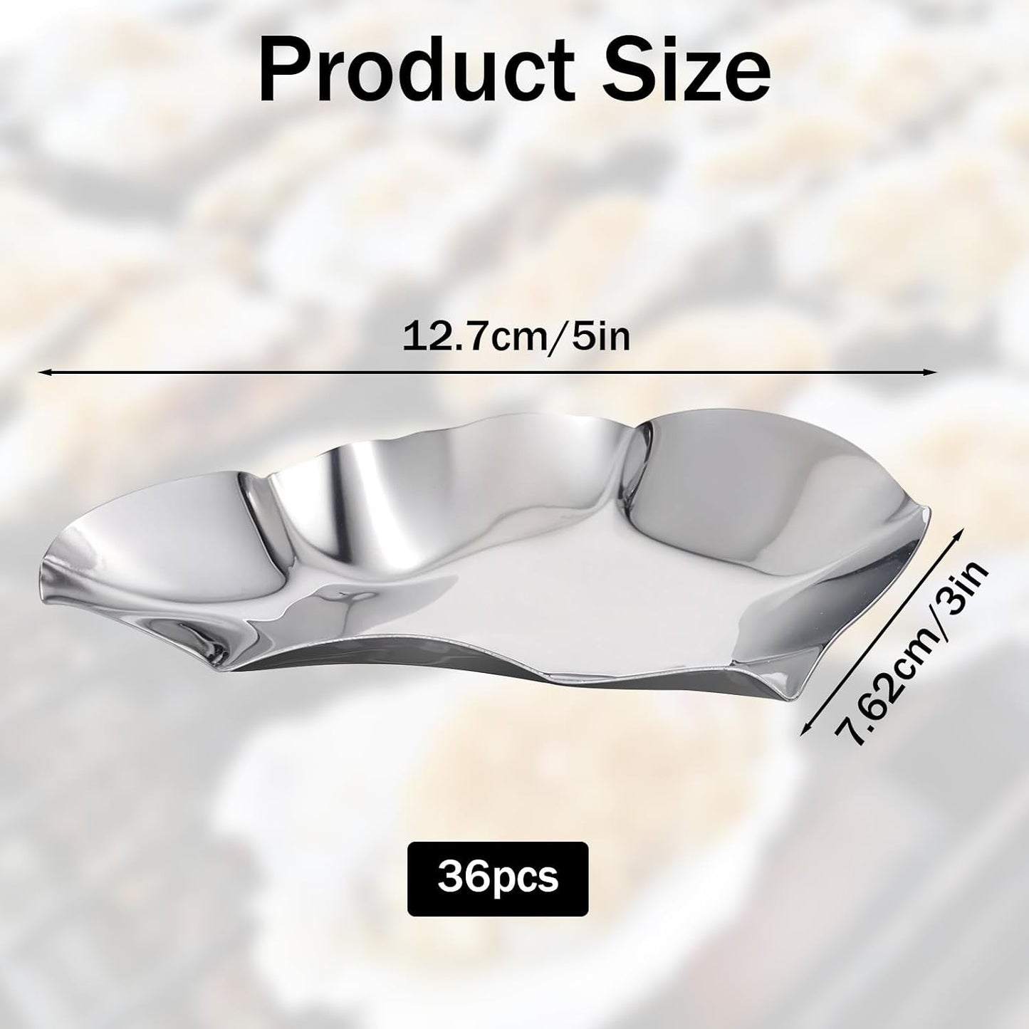Set 36 conchas ostras acero inox reutilizables para hornear