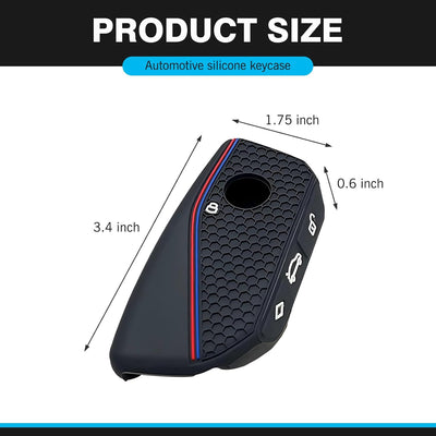 2 Fundas Silicona Llavero BMW Comp X5 X6 X7 2023-24 Rojo Azul