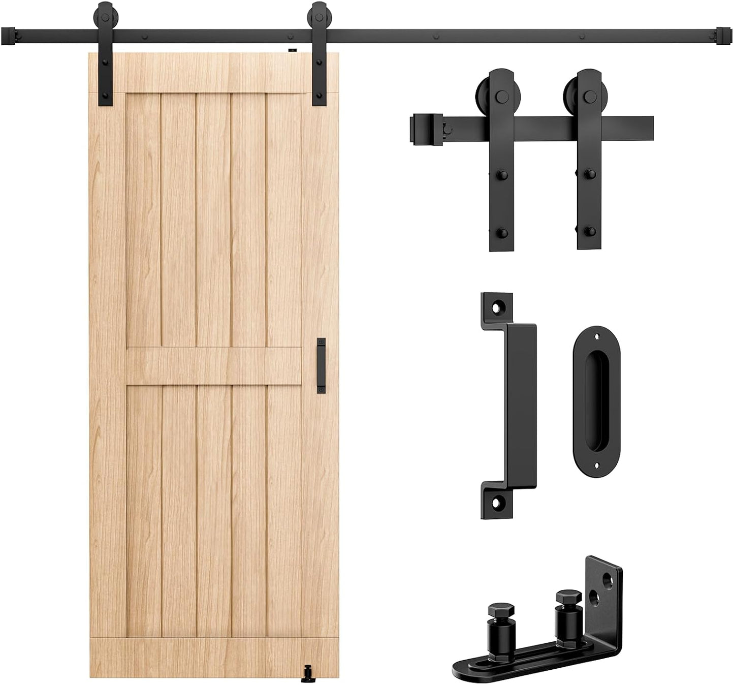 Kit herrajes puerta corrediza granero 8ft ajustable