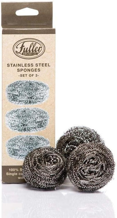 Esponjas acero inox para fregar platos ollas sartenes 1 pack