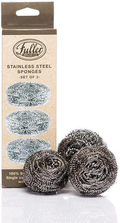 Esponjas acero inox 3 pzas para cocina platos ollas