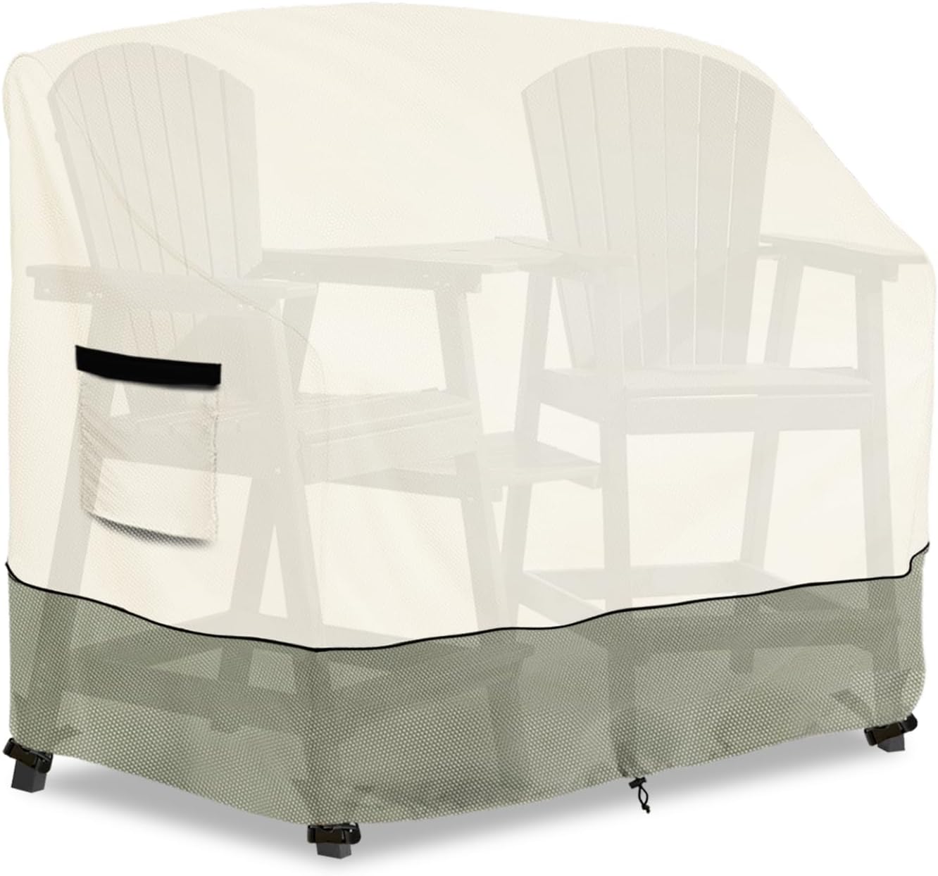 Set sillas altas Adirondack polietileno con bandeja