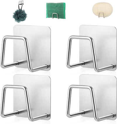 Soporte de esponja para fregadero de cocina 4 piezas de acero inoxidable