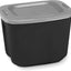 Contenedor plástico 10gal negro/plateado apilable