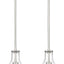 Lámpara colgante níquel cepillado 8" cristal moderna set 2