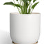 Maceta cerámica 12pulg para plantas interior exterior blanca