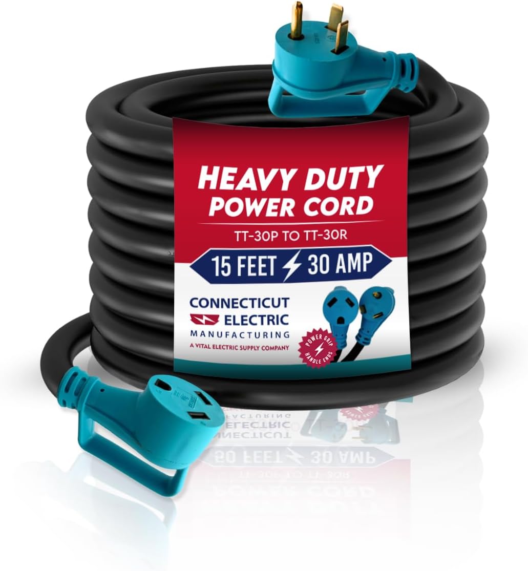 Cable extensión RV/EV 15ft 30A TT-30P a TT-30R